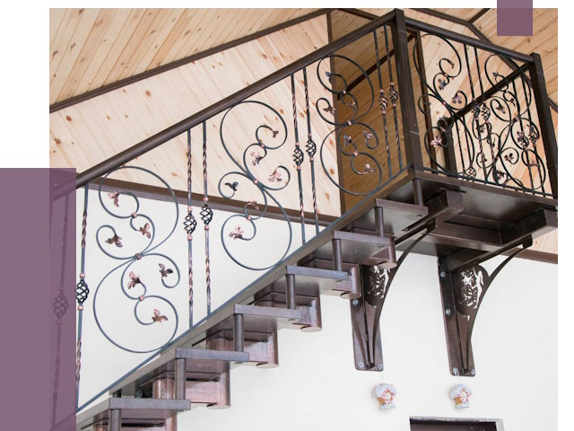 Кованые лестницы в Ульяновске от 80223 руб. под ключ