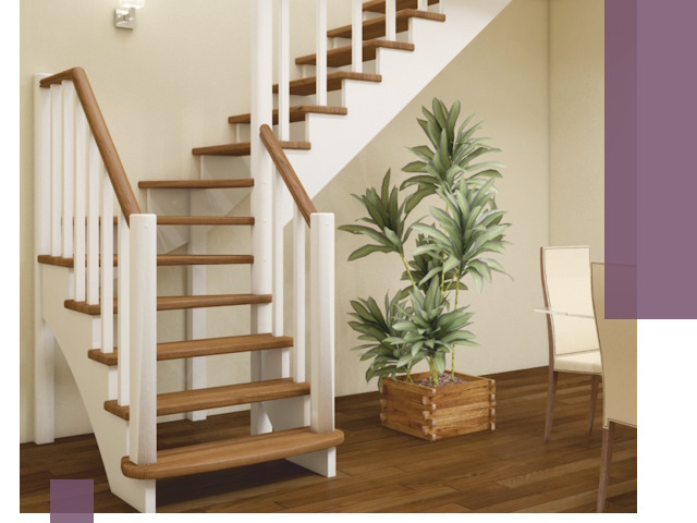 Г-образные лестницы под ключ в Ульяновске — изготовление и монтаж