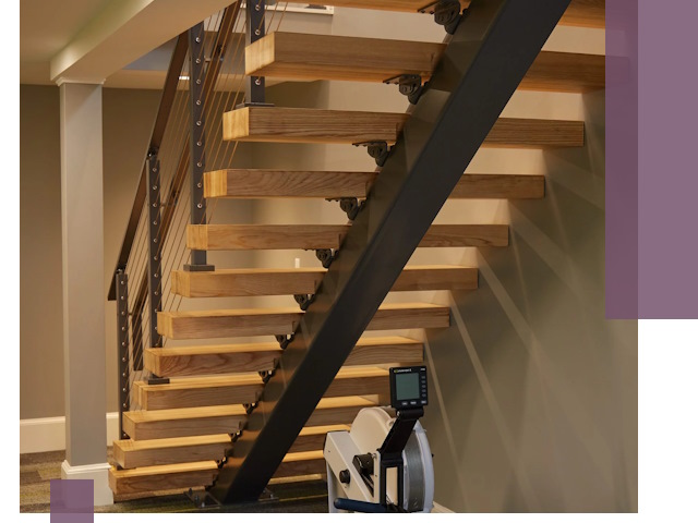 Лестницы на монокосоурах под ключ в Ульяновске - изготовление и монтаж