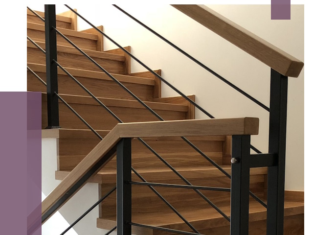 Обшивка металлической лестницы деревом в Ульяновске от 4371 руб. 