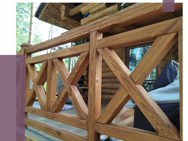 Деревянные перила под ключ в Ульяновске от 7714 руб. 