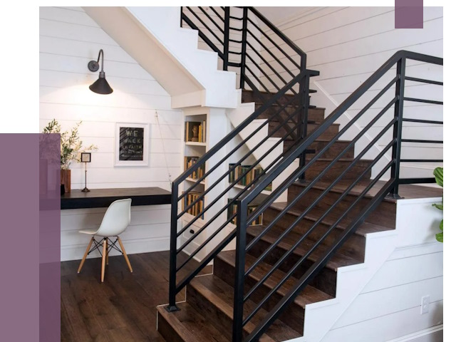 Перила для лестницы в доме в Ульяновске от 7457 руб. — ПРОЛЁТ-Улн