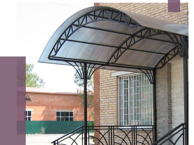 Металлические навесы и козырьки в Ульяновске от 12856 руб.