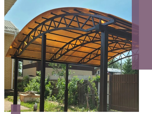 Изготовление навесов под ключ в Ульяновске из качественных материалов