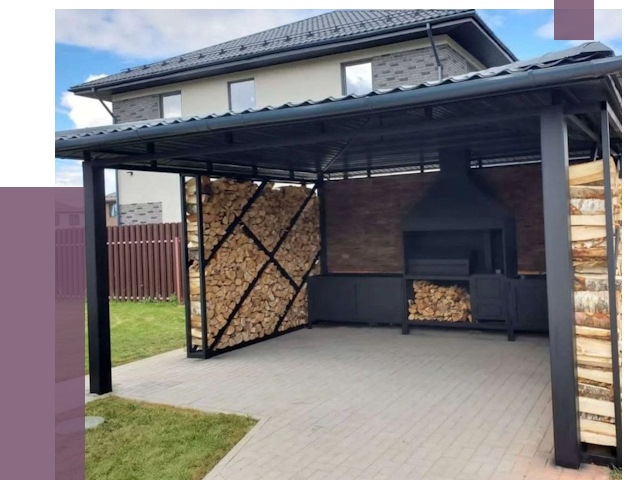 Навесы для барбекю в Ульяновске от 12805 руб. под ключ | ПРОЛЁТ-Улн