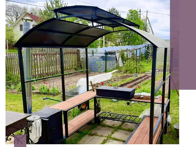 Навесы для барбекю в Ульяновске: изготовление, монтаж и демонтаж