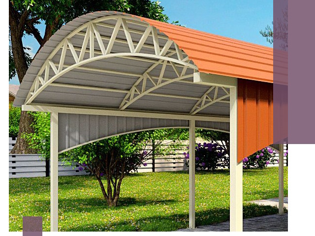 Навесы из профнастила под ключ в Ульяновске — установка и монтаж