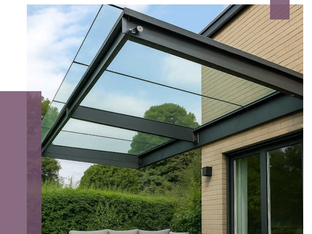 Стеклянные навесы и козырьки в Ульяновске от 12342 руб.