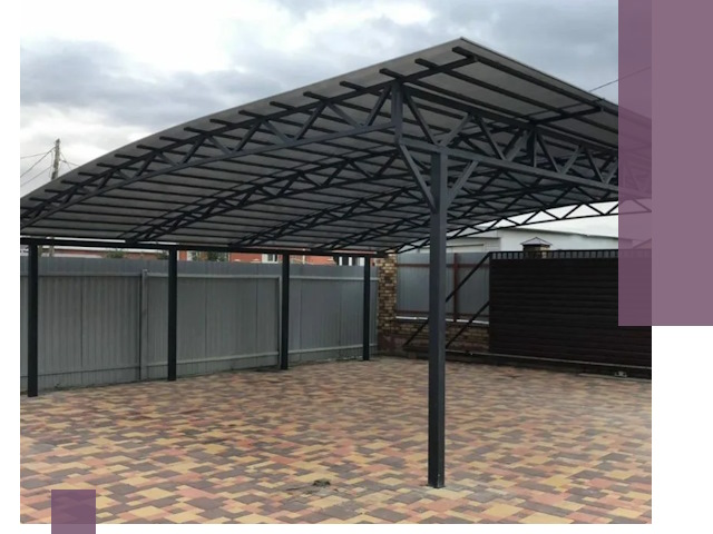 Металлические навесы под ключ в Ульяновске — изготовление и монтаж