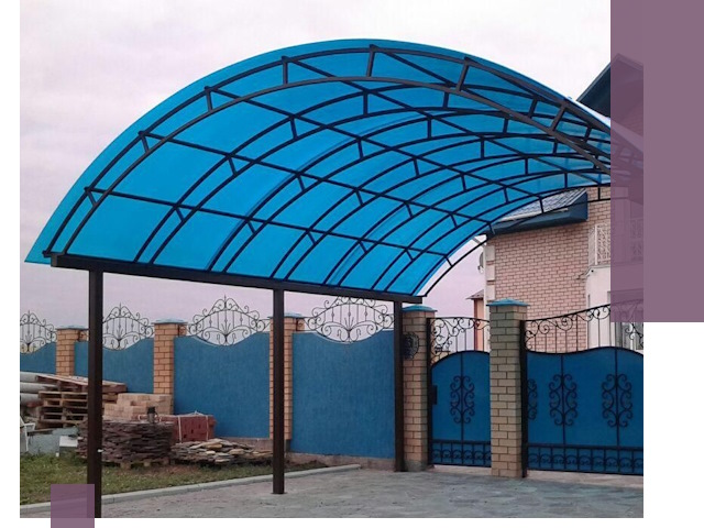 Арочные навесы под ключ в Ульяновске — изготовление и монтаж