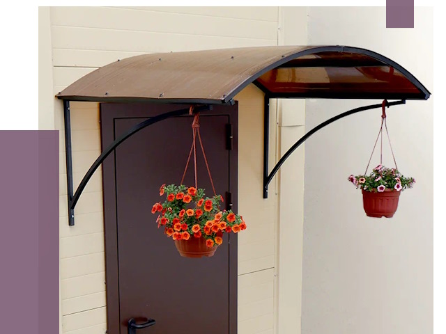 Козырьки над входом в Ульяновске от 14913 руб.  | ПРОЛЁТ-Улн