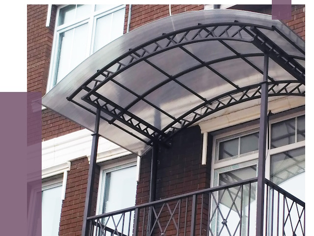 Козырьки над балконом в Ульяновске от 8691 руб.  | ПРОЛЁТ-Улн