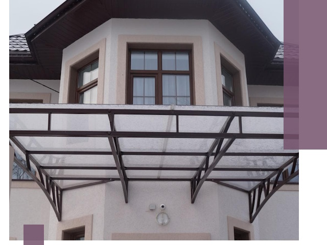 Козырьки из поликарбоната под ключ в Ульяновске