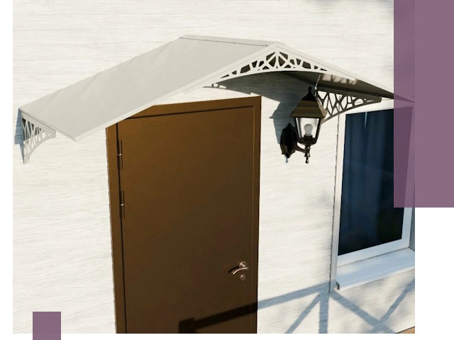 Металлические козырьки на входы и террасы в Ульяновске