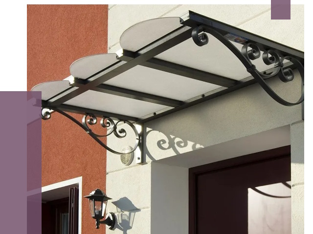 Односкатные козырьки в Ульяновске от 8434 руб.  | ПРОЛЁТ-Улн