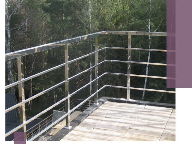 Парапеты из нержавеющей стали в Ульяновске — изготовление и монтаж