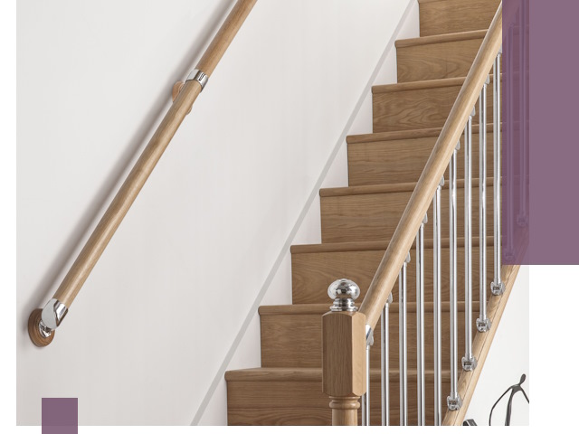 Пристенные поручни из стали и нержавейки под монтаж в Ульяновске